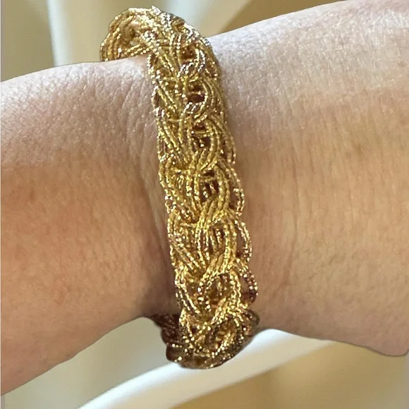 Technibond 925 Sterling Silver Diamond Cut Chain Link Bracelet - Picture 2 of 6